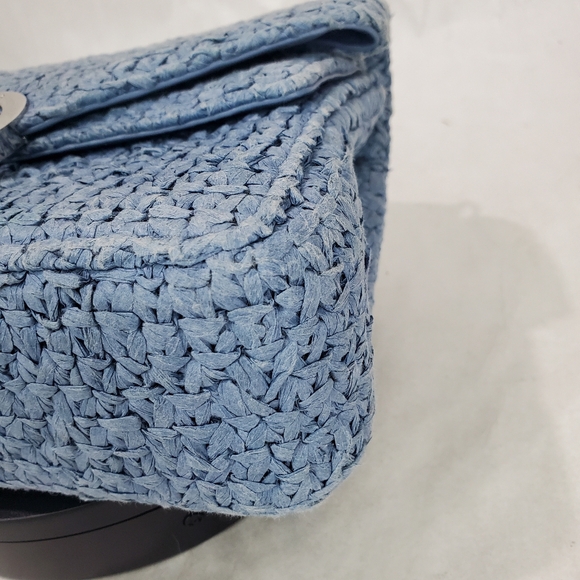 Sandro Raffia Yza Blue Bag - Picture 15 of 17
